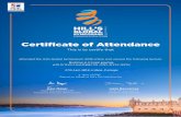 Certificate of Attendance · 2018-04-25 · This is to certify that Lisboa 2018 HILL’S. GLOBAL. SYMPOSIUM. Empowering Positive Change. Certificate of Attendance. attended the Hill’s
