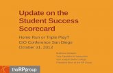 Update on the Student Success Scorecard...Update on the Student Success Scorecard April May June July August September Page Views 111703 31058 18758 18926 22830 15808 Website Visits