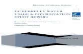 UC BERKELEY WATER USAGE & CONSERVATION STUDY …...C BERKELEY WATER USAGE & CONSERVATION STUDY REPORT ... Benchmarking research focused on other large universities’ water usage profiles.