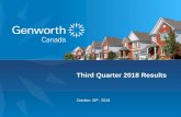 Third Quarter 2018 Resultss1.q4cdn.com/456119668/files/doc_financials/... · Q3 2018 Results Genworth MI Canada Inc. 2 Forward-looking and non-IFRS statements DRIVING VALUE THROUGH