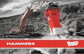 HAMMERS - Groundtec · Divided into four hydraulic hammer families, the Rammer hydraulic hammer range is unsurpassed in its innovation and reliability and offers class-leading power-to-weight