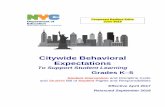 Citywide Behavioral Expectations...Citywide Behavioral Expectations To Support Student Learning Grades K–5 Student Intervention and Discipline Code and Student Bill of Student Rights