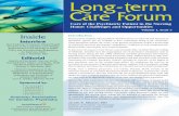 Volume 1, Issue 3 Inside - American Association for ... View/LTCv1issue3.pdf · President of the Geriatric Mental Health Foundation and Past-President of the American Association