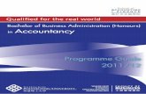 Bachelor of Business Administration (Honours) in …...Appendix 1 Curriculum Map for BBA (Hons) in Accountancy 28 Appendix 2 Subject Listings of Business Minors 32 2.1 Accountancy