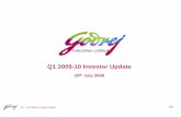 GIL - Q1 2009-10 presentation Final - 2972009 · 2015-09-23 · GIL – Q1 2009-10 Investor Update 4/25 Corporate Highlights • Buyback – Under the buyback programme, as on date,