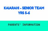 KAIARAHI - SENIOR TEAM YRS 5-6 - East Taieri Schooleasttaieri.school.nz/wp-content/uploads/2019/02/Kaiarahi-Parent... · ∗Questioning and social conversations ∗Relating to others.
