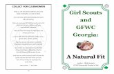 Girl Scouts - Welcome to GFWC Georgia · Girl Scouts On March 12, 1912, Juliette “Daisy” Gordon Low organized the first Girl Scout meeting of 18 girls in Savannah, GA. After meet-ing