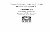 Magadh University, Bodh Gaya · 2017-09-13 · 6 Paper - 2. MONETARY ECONOMICS Units Credits Unit-1 Classical Approach to Demand for Money Quantity Theory Approach, Fisher’s Equation,