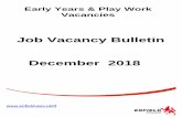 Job Vacancy Bulletin December 2018 - Enfield ... Page Number Job Vacancy Bulletin December 2018 5 Develop and maintain professional working relationships with colleagues, parents and