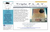 Triple P.L.A.Y. · 2019-03-26 · page 3 thank you gillian sundin for selecting tripe p.l.a.y. as your copperfin “807” contest charity. these fund will be put to good use paying