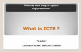 What is ICTE - SiteW.com · ICTE (ICT for Education) Nowadays, ICT is integrated in our daily live: Communication, Management, Marketing, Entertainment, In education SMART Boards
