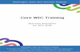 Core WIC TrainingNutrition education is related to the child’s nutrition needs and the caregiver’s concerns. It is also a chance to follow up on nutrition goals and discussions.