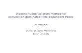 Discontinuous Galerkin method for convection-dominated ... · DISCONTINUOUS GALERKIN METHOD Hyperbolic equations Setup of the Runge-Kutta DG schemes We are interested in solving a