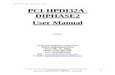 CREATED ON JUNE 21, 2001 PCI-HPDI32A- DIPHASE2 User Manual · CREATED ON JUNE 21, 2001 User Manual for the PCI-HPDI32A-DIPHASE2 Card, Revision: NR, Manual Revision: NR General Standards