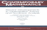 CONTEMPORARY MATHEMATICS · 2019-02-12 · CoNTEMPORARY MATHEMATICS 204 Recent Developments in Optimization Theory and Nonlinear Analysis AMS/IMU Special Session on Optimization and