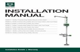TM INSTALLATION MANUAL• Safety sign included Usage features • Adjustable flow eyewash, cyclonic shower, polished stainless, ... Technical Information TM WOLFEN INSTALLATION MANUAL