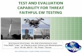 TEST AND EVALUATION CAPABILITY FOR THREAT FAITHFUL EW … · TEST AND EVALUATION CAPABILITY FOR THREAT FAITHFUL EW TESTING . 2 17 July 2013 GET CONNECTED to LEARN, SHARE, AND ADVANCE.