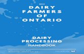 DFO Dairy Processing Handbook 1 - Dairy Farmers of Ontario Dairy Processing Handbook.pdfDFO Dairy Processing Handbook 6 • You work with local municipalities and/or the Ministry of