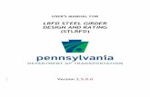LRFD STEEL GIRDER DESIGN AND RATING (STLRFD) · 2019-06-24 · LRFD STEEL GIRDER DESIGN AND RATING (STLRFD) Version 2.5.0.0 . This page is intentionally left blank. USER'S MANUAL