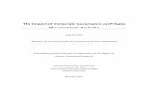 The Impact of Corporate Governance on Private Placements in … · The Impact of Corporate Governance on Private Placements in Australia Suichen XU Bachelor of Commerce (Finance)