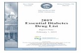 2019 Essential Diabetes Drug List - Nevada Department of ...dhhs.nv.gov/uploadedFiles/dhhsnvgov/content/HCPWD/2019 Essential... · ment for diabetes or approved for the treatment