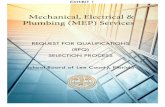 Mechanical, Electrical & Plumbing (MEP) Services · EXHIBIT 1 Mechanical, Electrical & Plumbing (MEP) Services REQUEST FOR QUALIFICATIONS (RFQ) SELECTION PROCESS School Board of Lee