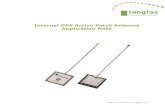 Internal GPS Active Patch Antenna Application Note · Antenna efficiency is the ratio of the total power radiated by the antenna to the power accepted by the antenna. Efficiency is