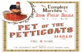 March, “Pet of the Petticoats” (1883) · Many of the marches in Volume 2 of “The Complete Marches of John Philip Sousa” were staples in Sousa’s regular concert ... [brackets]