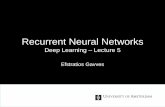 Recurrent Neural Networks - GitHub Pagesuvadlc.github.io/lectures/nov2017/lecture6.pdf · Training Recurrent Networks Cross-entropy loss 𝑃=ෑ , U 𝑡𝑘⇒ ℒ=−log𝑃= ℒ