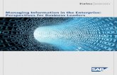 Managing Information in the Enterprise: Perspectives for ...images.forbes.com/forbesinsights/StudyPDFs/SAP_InformationManagement... · necessarily easy to measure in classic budgeting