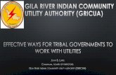 John B. Lewis Board of Directors for the Gila River ... · John B. Lewis Chairman of the Board Of Directors for the Gila River Indian Community Utility Authority (GRICUA) Board of