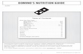 DOMINO’S NUTRITION GUIDE...1 Using the Food Pyramid as guide, Domino’s can be part of a healthy, balanced diet. Because pizza is customizable, it is possible to enjoy a variety