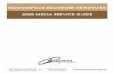 INDIANAPOLIS RECORDER NEwSPAPER 2020 mEDIA SERvICE …...Newspaper ads work! 72% of readers sold or got calls from . a newspaper classified ad 77%. of readers read retail store ads