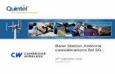 Base Station Antenna considerations for 5G · U900 L1800 4T4R U2100 L2600 4T4R NR700 4T4R L800 4T4R L900 4T4R L1500 4T L1800 4T4R L2100 4T4R L2600 4T4R NR3500 16T16R mMIMO NR700 16T16R