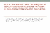 ROLE OF KINESIO TAPE TECHNIQUE ON HIP ANTEVERSION AND …lib.pt.cu.edu.eg/Mohamed Ali Elsayed Taha 4463-4464.pdf · role of kinesio tape technique on hip anteversion and gait pattern