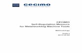 CECIMO Self-Regulation Measure for Metalworking Machine Tools · machine tool’s energy efficiency by the participating signatories, and the data collection, documentation and management