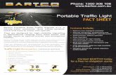 BARTCO - PORTABLE TRAFFIC LIGHT · Bartco Portable Solar Traffic Signals are the most advanced and reliable portable traffic signal system to the industry today, incorporating a remote