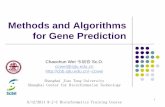 Methods and Algorithms for Gene Prediction - CJK Bioinfo · Gene Prediction Methods (1) Categorization: by input information 1. Ab initio methods Only need genomic sequences as input