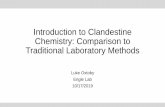 Introduction to Clandestine Chemistry: Comparison to ... · 10/17/2019  · Introduction to Clandestine Chemistry: Comparison to Traditional Laboratory Methods Luke Oxtoby Engle Lab