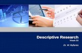 Descriptive Research - Rof's Blog · Descriptive Research Survey Method The Recording of behavioral patterns of people, objects, and events in a systematic manner to obtain information