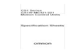 CS1 Series CS1W-MC421/221 Motion Control Units · 2018-05-21 · 1 “Programmable Controller” is abbreviated as “PC” in these Specification Sheets. CS1-series Motion Control