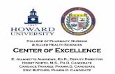 College of Pharmacy, Nursing & Allied Health …...College of Pharmacy, Nursing & Allied Health Sciences Center of Excellence E. Jeannette Andrews, Ed.D., Deputy Director Henry North,