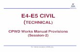 CPWD Works Manual Provisions (Session(Session …training.bsnl.co.in/DIGITAL_LIBRARY_SOURCE/UPGRADATION...agreement rate of the original item will be adjusted for the difference in
