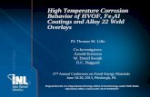 High Temperature Corrosion Behavior of HVOF, Fe3Al ... fossil energy...• Alloys with the necessary high temperature mechanical properties ... • Relatively inexpensive constituents