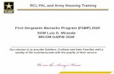 RCI, PAL and Army Housing Training First Sergeants Barracks … · 2020-02-27 · RCI, PAL and Army Housing Training First Sergeants Barracks Program (FSBP) 2020 SGM Luis G. Miranda