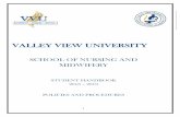 VALLEY VIEW UNIVERSITY · vocational, and technological excellence for service to God and humanity.” CORE VALUES Valley View University seeks to pass on a passion for excellence,