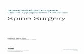 Musculoskeletal Program Clinical Appropriateness ... · Spine Surgery Guidelines Musculoskeletal Program Clinical Appropriateness Guidelines Spine Surgery EFFECTIVE MAY 18, 2019 LAST
