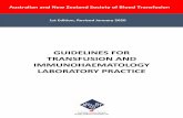 Guidelines for Transfusion and Immunohaematology ... · The transfusion laboratory should provide a report of the findings from investigation of the adverse reaction (or adverse event)