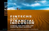 FINTECHS AND FINANCIAL INCLUSION - CGAP · fintech innovations solve pain points in financial inclusion. In 2016, CGAP launched a program to understand fintech innovations and draw