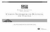 2 La República · 2 La República SUPLEMENTO JUDICIAL TACNA Martes, 2 de octubre de 2018 Corte Superior de Justicia de Tacna NOTA DE PRENSA N° 154-2018-II-CSJT-PJ LUNES 1 DE OCTUBRE
